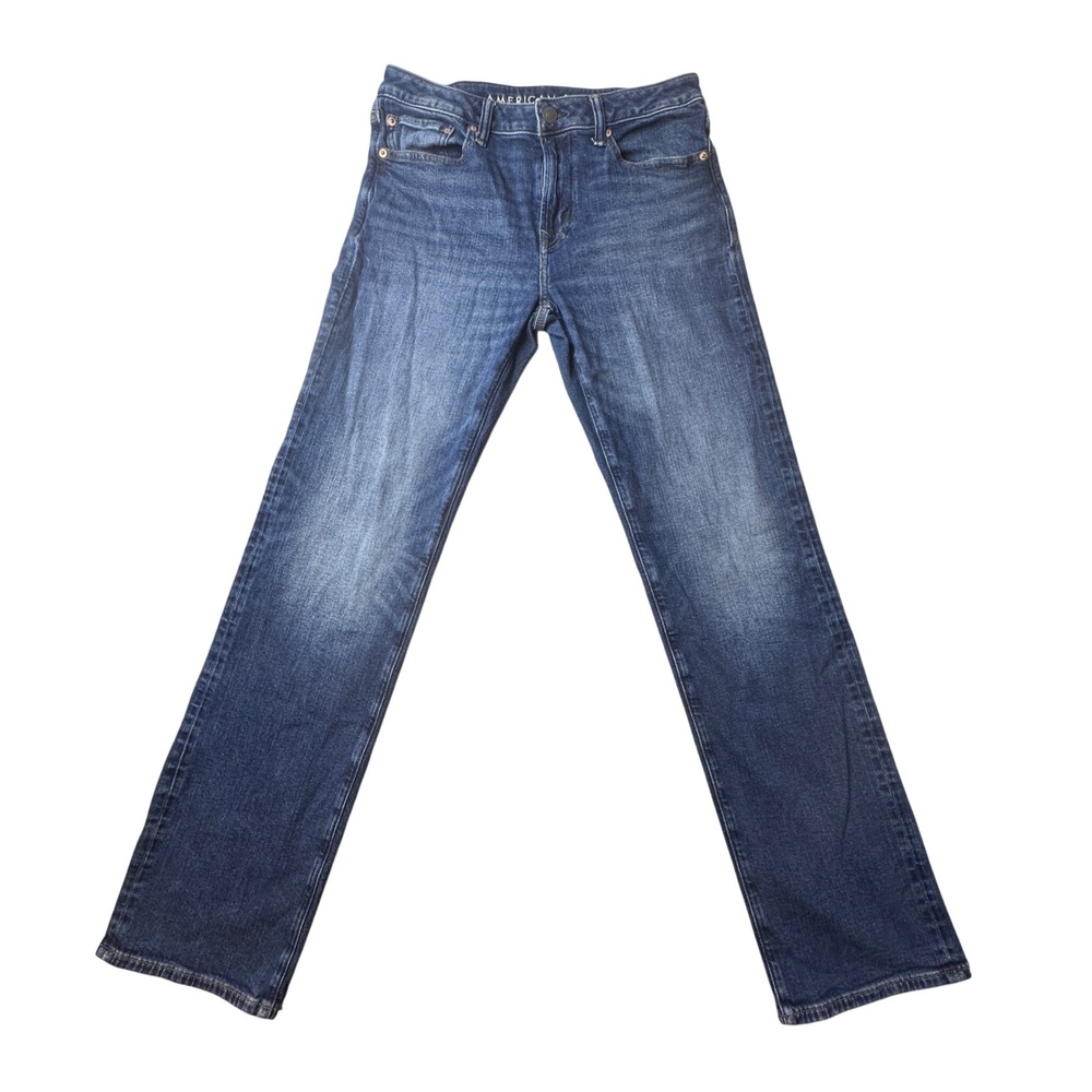 American Eagle Jeans Mens 31x34 (32x32) Blue Original Bootcut Airflex+ Denim